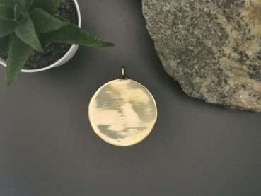 Tibetischer Melong Spiegel | Amulett | ca. 4,5cm